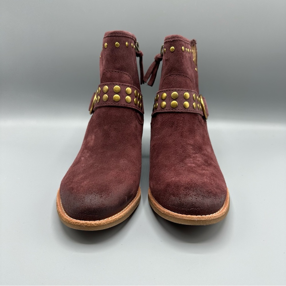 Sofft suede leather comfort heeled boots Red women’s size 7 - Picture 4 of 12